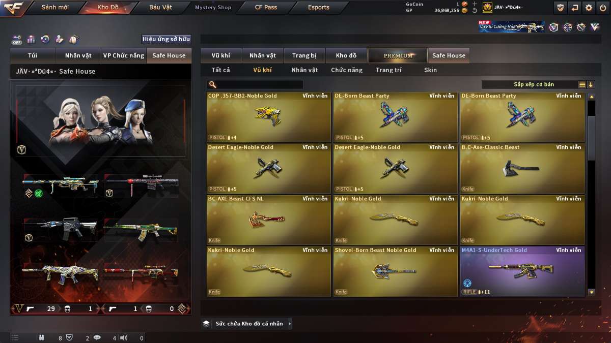 shop acc cf uy tin gia re